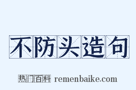 不防头造句是什么意思的图片